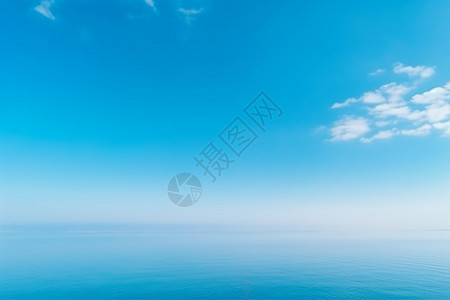 夏日蓝天碧海的美丽景观图片