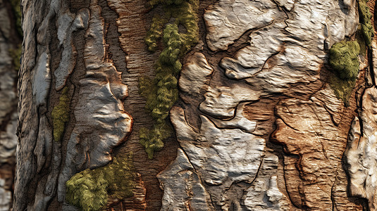 神鸟枝头自然细腻树干上的纹路图片