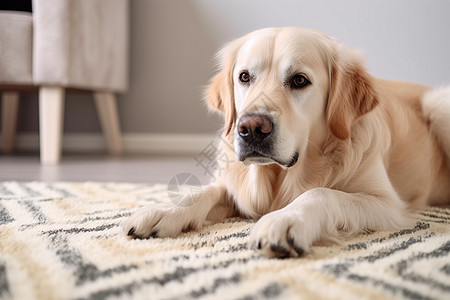 聪明伶俐的金毛犬图片