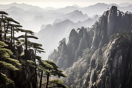 黄山景区背景图片