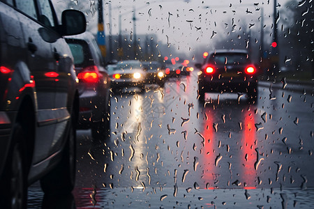 雨点在玻璃窗上图片