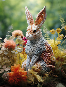 编织的兔子图片