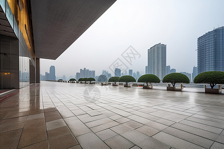 空旷的城市风景图片