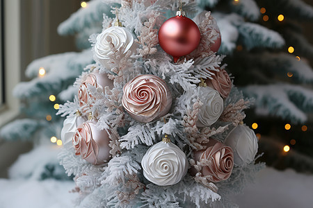 圣诞树的花样装饰背景图片