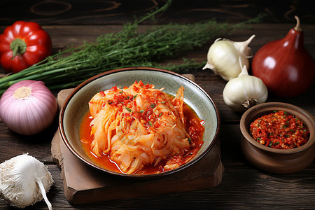 酸辣爽口的传统韩式泡菜图片