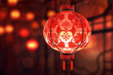 新年庆祝活动的红灯笼背景图片