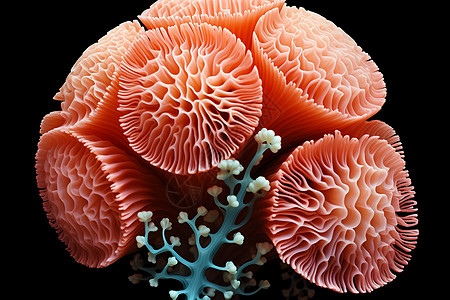 海洋世界的生命粉珊瑚图片