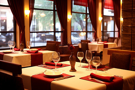 浪漫奢华的西餐餐厅图片