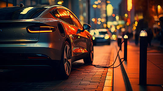 充电的能源汽车背景图片