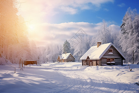 冬日温馨居所背景图片