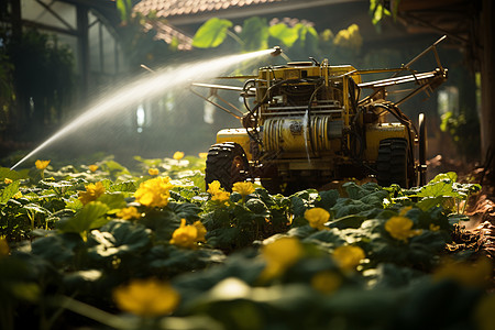 农业智能机灌溉背景图片