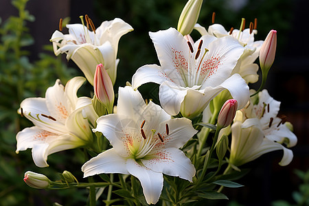 一支百合花美丽的百合花背景