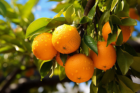 丰收时节橙子树上挂满橙子图片