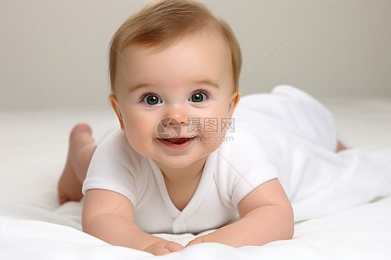 天使微笑的小婴儿图片