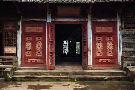 古老的建筑大门图片