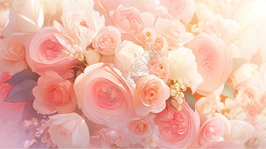 粉色的美丽玫瑰花图片