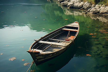 水中的木船图片