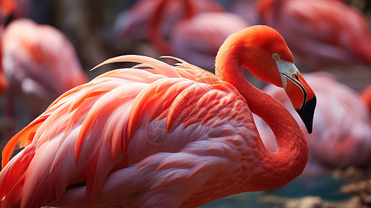 美丽的粉红火烈鸟图片
