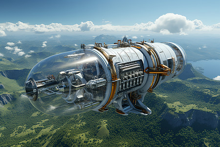 天空中的未来飞艇图片