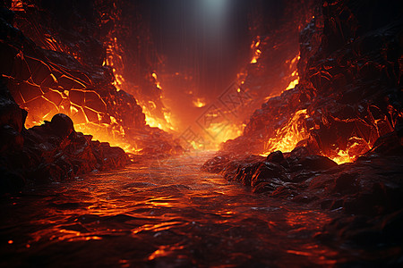 火山熔池的能量图片