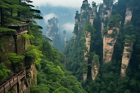 奇峰美景背景图片