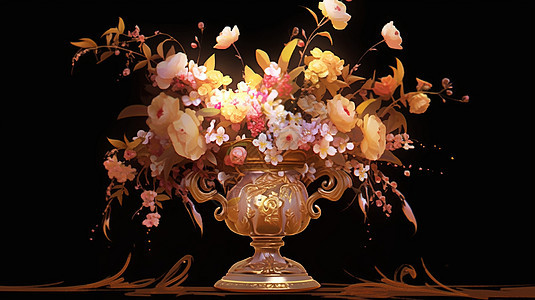 精致的花卉花瓶图片