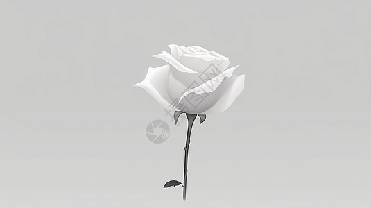 简约而典雅的白玫瑰图片