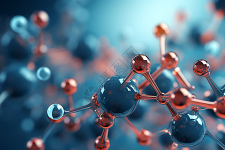 微生物科学分子结构背景图片