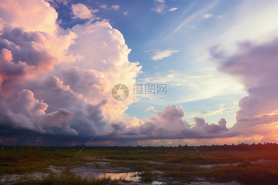 天空中美丽云朵图片