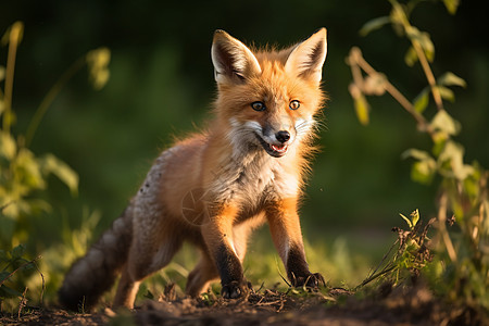 荒野中可爱的狐狸图片