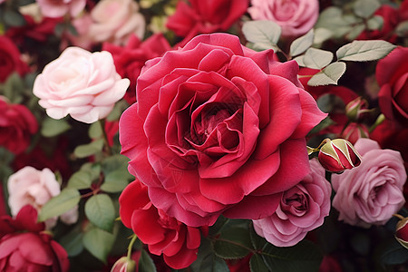 盛开的玫瑰花海图片