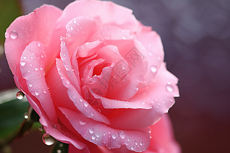 玫瑰花上有水滴图片
