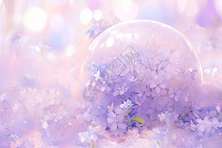 梦幻紫色花朵球图片