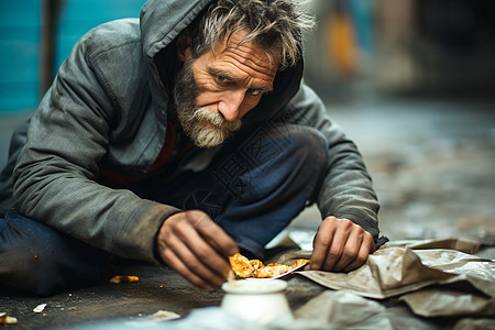 失业者的绝望饥饿图片