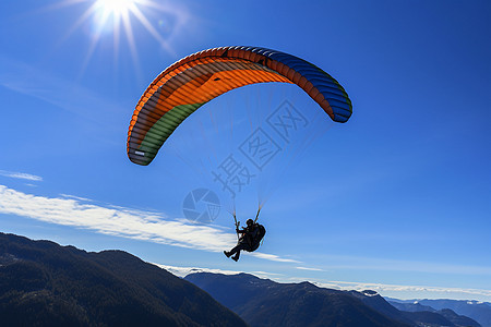 空中冒险的滑翔伞运动图片