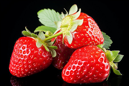 红彤彤的草莓图片