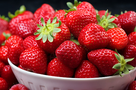 新鲜美味的草莓背景图片