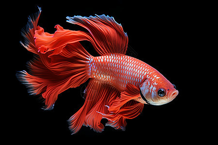 一条美丽的红鱼图片