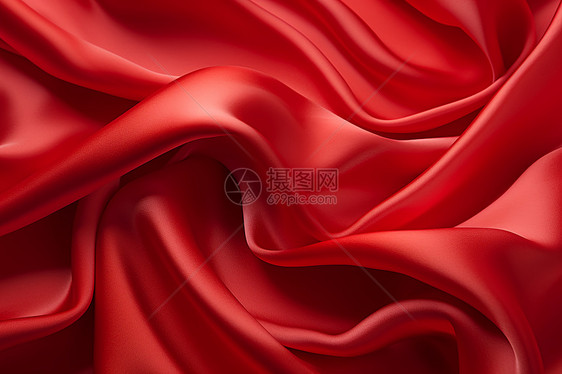 红丝绸的艺术背景图片