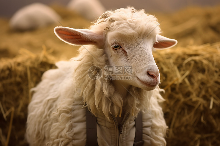 农场中可爱的绵羊图片