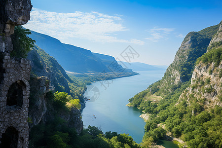 美丽的峡谷河流景观图片