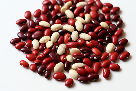 五彩斑斓的红豆背景图片