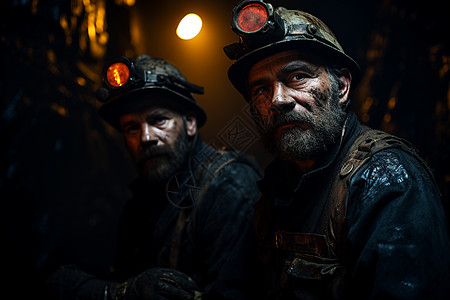 神秘煤矿里的工人图片