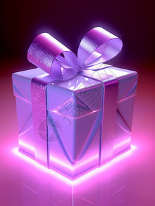 紫色卡通礼盒背景图片