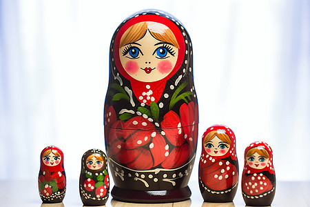 传统俄罗斯玩具的套娃图片