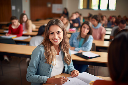 合作学习中的女大学生图片