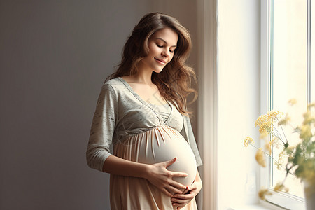 怀孕的女性图片