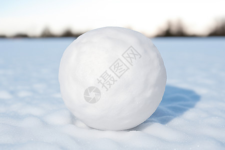 雪地玩耍巨大的雪球背景