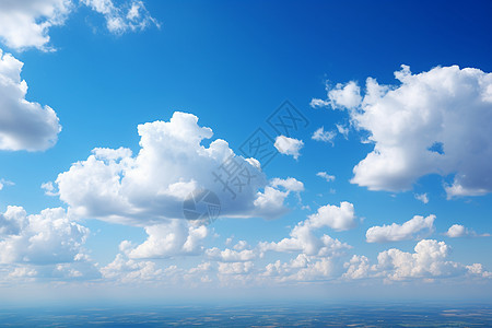 蓝天中的自然云彩背景图片