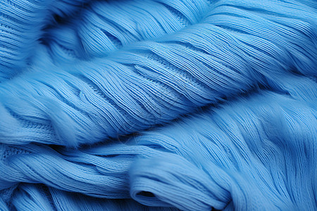 蓝色的棉花布料图片